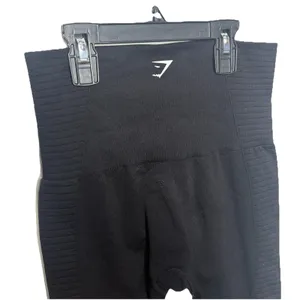 Gymshark Black Leggings High Rise Compression Stretch Active Yoga Womens thumbnail 2