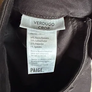 PAIGE Verdugo Crop Black Jeans Pants Size 32‎ thumbnail 4