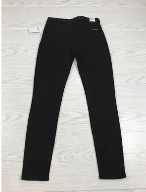 HUDSON Natalie Mid Rise Super Skinny Ankle Size 25 Black Raw Hem Jeans thumbnail 5