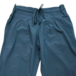 prAna Elastic Waist Pull On Roll Hem Grey Hiking Outdoor Lightweight Pant Medium thumbnail 2