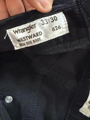 Wrangler Westward 626 Women’s 33x30 High Rise Bootcut Corduroy Pants Black thumbnail 2