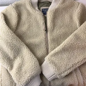 Abercrombie & Fitch Oversized Sherpa Zip‎ Up Bomber Jacket Size M thumbnail 4