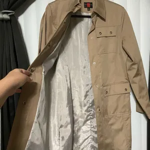 Gallery tan button, belted raincoat type coat thumbnail 8