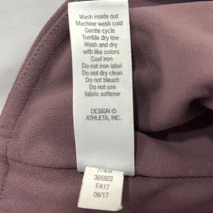 Athleta Mesh Inset High Rise Leggings Plum Mauve Womens Small thumbnail 10