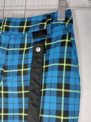 Hot Topic Blue & Green Plaid Punk 90's Alternative Suspender Pants thumbnail 3