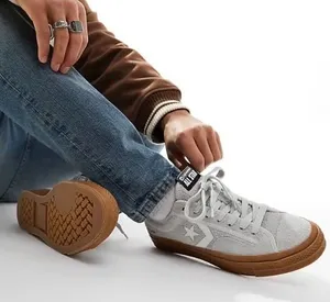Converse Star Player 76 Sneaker with Gum Sole in Gray thumbnail 1