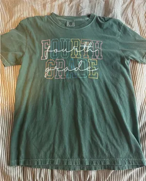 Comfort Colors Green teacher shirt thumbnail 1