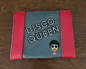 Disco Queen Gray & Red Vinyl Wallet thumbnail 1