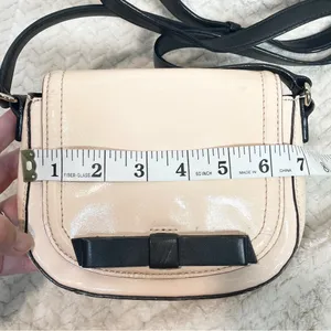 Kate Spade Light Pink Black Bow‎ Mini Crossbody Bag | Coquette Minimalist thumbnail 8