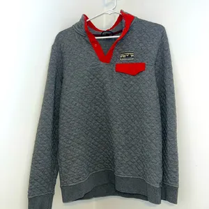 Patagonia organic cotton quilt snap t-pullover drifter grey/coral sz M thumbnail 1