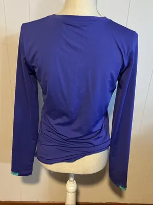 adidas Women's Long-Sleeve V-Neck Top in Violet thumbnail 2