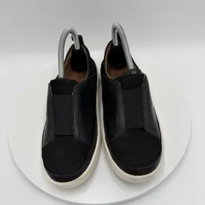 Vionic Zinah Shoes Womens Size 7 Black Leather Suede Slip On Orthotic‎ Comfort thumbnail 3