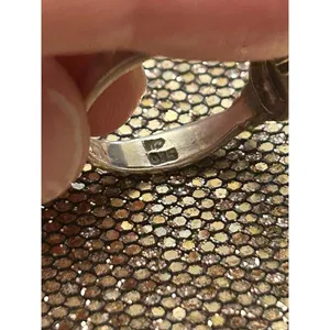 925 sterling silver ring band size 8 g32 2.92g Mather of pearl thumbnail 5