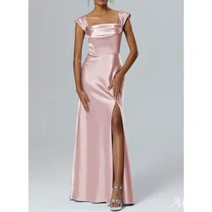 Birdy Grey English Rose Mia Shiny Satin Convertible Bridesmaid Dress Size XS thumbnail 2