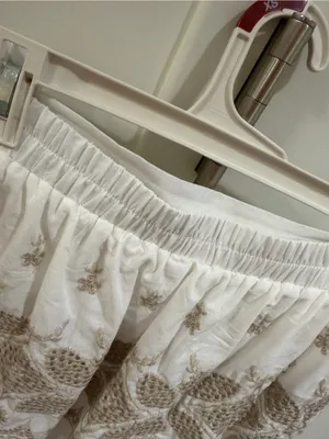 Illa Illa White and Tan Pattern Tiered Maxi Skirt and Top Set thumbnail 8