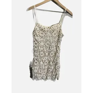 Steve Madden‎ Daisy Mini Dress Womens 10 White Crochet Floral Boho Bridal Party thumbnail 3