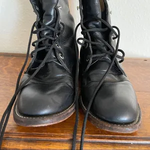 Justin Boots Vintage Leather Lace-up Ropers Black‎ thumbnail 4