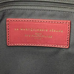 La Maroquinerie Sézane Brown Suede Leather Snap Pouch Purse Clutch Wristlet OS thumbnail 6