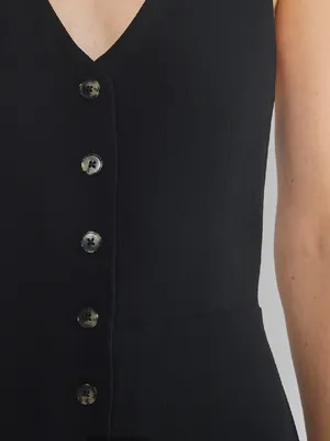 ARITZIA Wilfred Upscale Jumpsuit Black Crepette Size 8 thumbnail 4