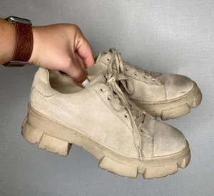 Steve Madden Platform Sneakers Women's 9 Cream Beige Chunky Y2K Grunge‎ Shoes thumbnail 1