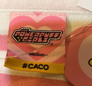 Caco x Powerpuff Girls Pink Striped Tank Top size M thumbnail 2