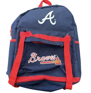 Atlanta Braves Youth Backpack MLB Stadium Giveaway Kids Book Bag Navy Never Used thumbnail 1