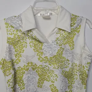 Nike Golf collared sleeveless tank top blouse sz Small thumbnail 4