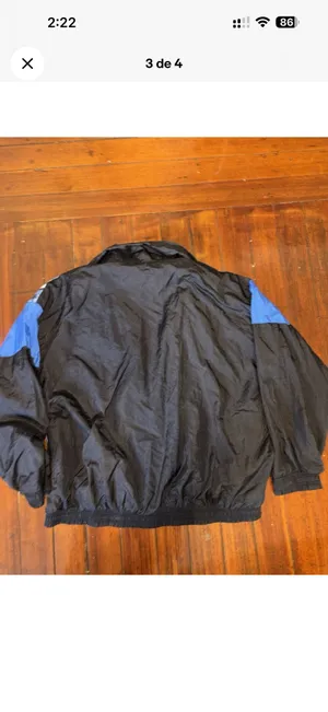 Y2K X-Team windbreaker jacket with blue, black, and multicolored abstract print thumbnail 4