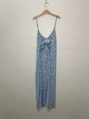 Reformation Nella blue and white floral midi dress size 2 thumbnail 5
