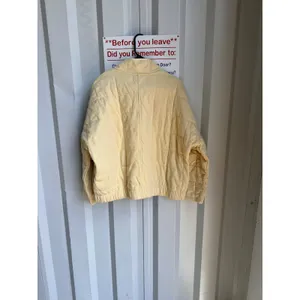 O'Neill Quilted Quarter Zip Pullover Jacket Butter Yellow Mock Neck XL thumbnail 5