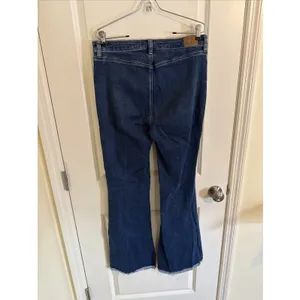 American Eagle Women's Blue Jeans Sz 10 Long Super High-rise Flare Next Level thumbnail 2