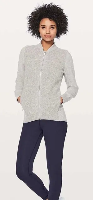 Lululemon Stand Out Sherpa Jacket Heathered Core Light Grey / Silver Drop thumbnail 1