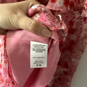 ASTR the Label Revolve One-Shoulder Pink Floral Ruffle Tiered Midi Dress Size M thumbnail 6