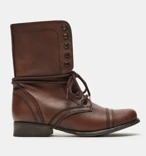 Steve Madden Troopa Brown Leather Boots thumbnail 1
