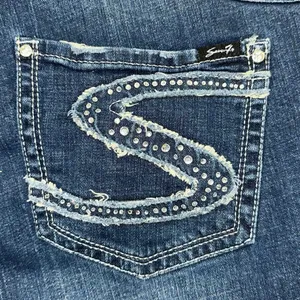 Seven7 Jeans Women 24 Bootcut Mid‎ Rise Stretch Embellished Pocket Y2K Western thumbnail 3