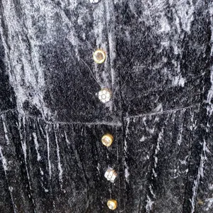 Vintage 90s black Gold embellished crushed velvet maxi whimsigoth emo glam thumbnail 8