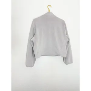 Lululemon Plush Velour Oversized Half Zip in Gray Size Small Workout Soft thumbnail 12