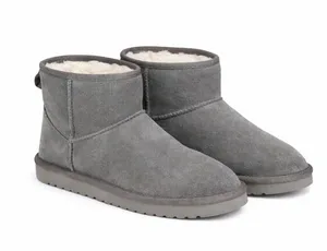 Koolaburra by UGG Mini Boots Gray Suede Faux Fur Lined Womens Size 9 thumbnail 1