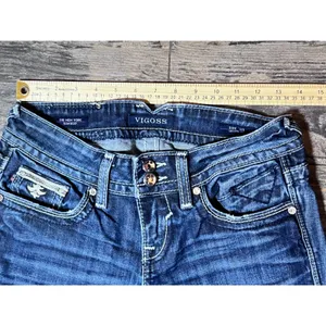 Vigoss The‎ New York Slim Boot Embellished Pockets Jeans Size 1/2 Bling Rodeo thumbnail 3