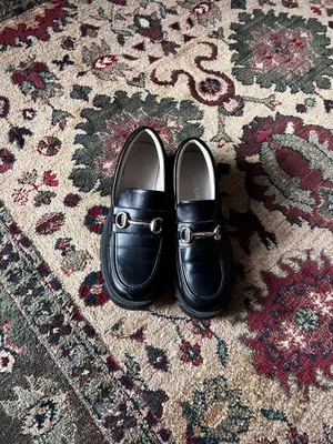 Black Leather Loafers Size 8 thumbnail 2