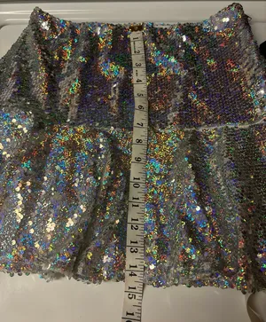 Sequin skirt Silver thumbnail 3