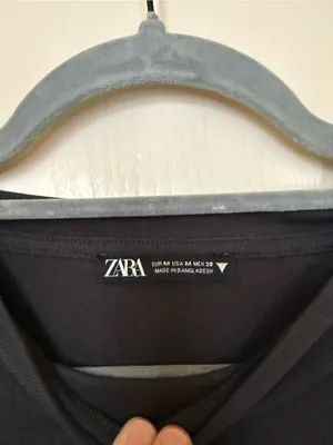 Zara Dark Grey Long-Sleeve Crop Top thumbnail 2