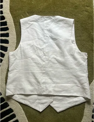 Rachel Zoe Cream Button Down Vest thumbnail 4