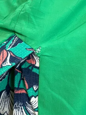 J. by J.Crew Women's A Line Skirt Green Floral Pencil Size 8 Lined 100% Cotton thumbnail 13