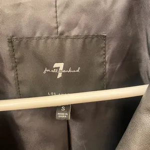 7 For All Mankind Black Faux Leather Jacket thumbnail 4