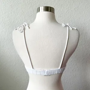 437 White Tie Shoulder Bikini Top thumbnail 3
