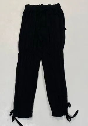 Lulu’s Black Lightweight Tie Ankle Pants Size M thumbnail 1