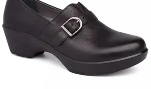 Dansko Black Leather Buckle Slip-On Loafer thumbnail 1