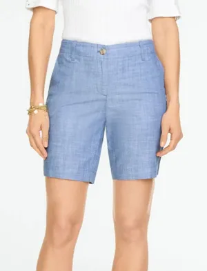 Talbots Newport Chambray Blue Perfect Short size 6P thumbnail 1