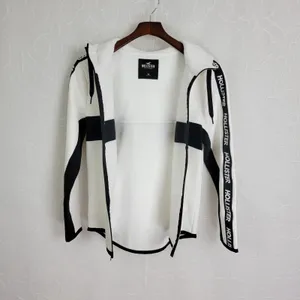 Hollister Full Zip‎ Hoodie Womens X-Small Black White Spell Out Sleeves Sporty thumbnail 9
